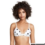 Solid & Striped Women's The Morgan Padded Bikini Top Small Cream Black Dot B07K27T9S3